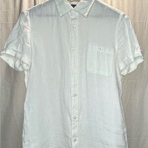 Caribbean Joe White Casual Button Down Shirt